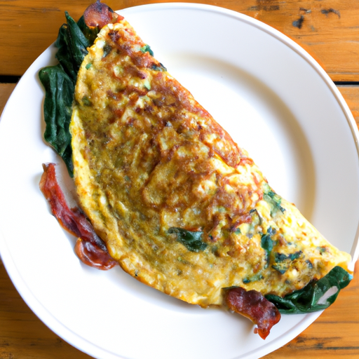 bacon spinach goat cheese omelette
