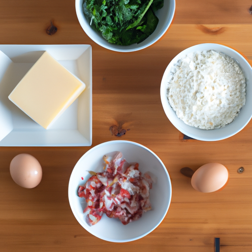 bacon spinach parmesan omelette ingredients