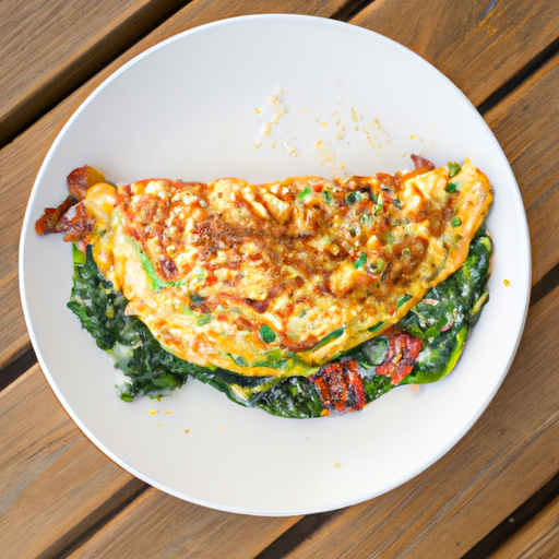 bacon spinach parmesan omelette