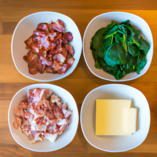 bacon spinach pepper jack omelette ingredients