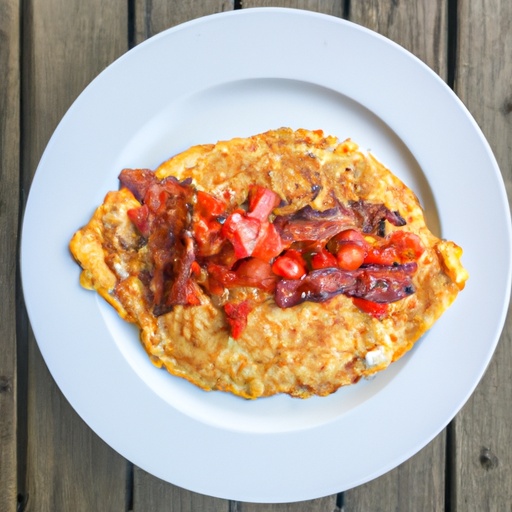 bacon tomato goat cheese omelette
