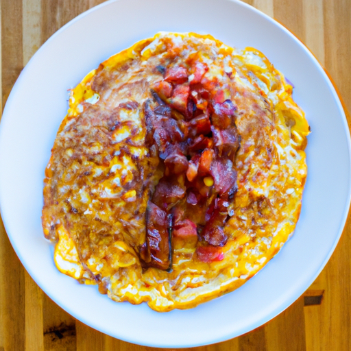 bacon tomato provolone omelette