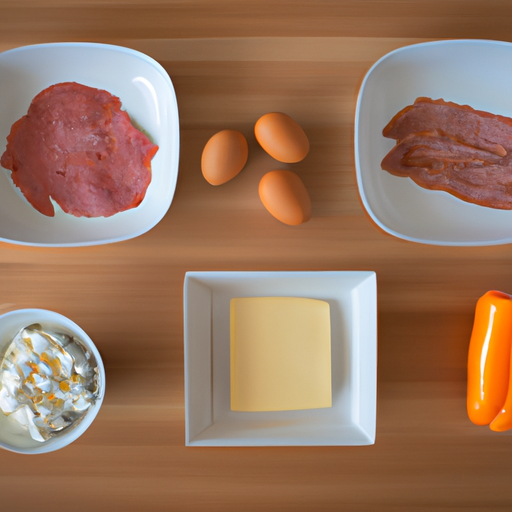 ham bell pepper provolone omelette ingredients
