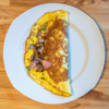 Ham Mushroom Goat Cheese Omelette Recipe