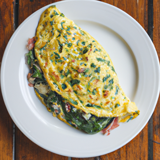 ham spinach brie omelette