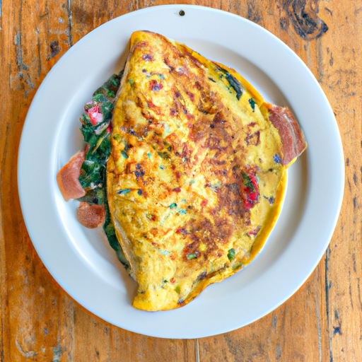 ham spinach goat cheese omelette