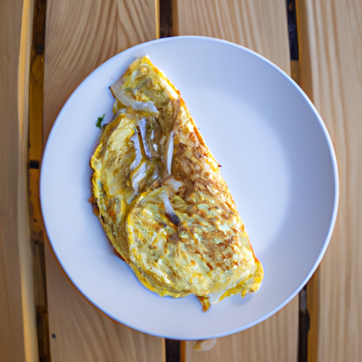 onion brie omelette