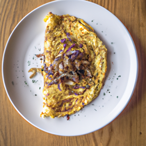 onion goat cheese omelette