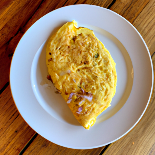 onion gouda omelette
