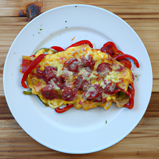sausage bell pepper parmesan omelette