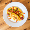 Sausage Bell Pepper Provolone Omelette Recipe
