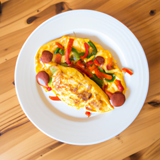 sausage bell pepper provolone omelette