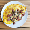 Sausage Mushroom Gouda Omelette Recipe