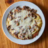 Sausage Mushroom Provolone Omelette Recipe