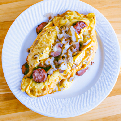 sausage onion brie omelette