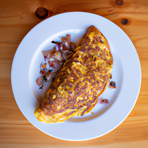 sausage onion goat cheese omelette