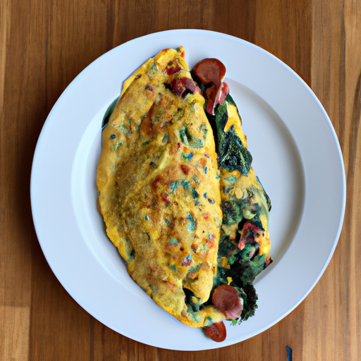 sausage spinach brie omelette