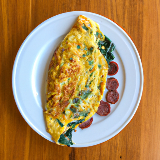 sausage spinach goat cheese omelette