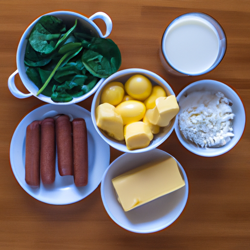 sausage spinach gouda omelette ingredients