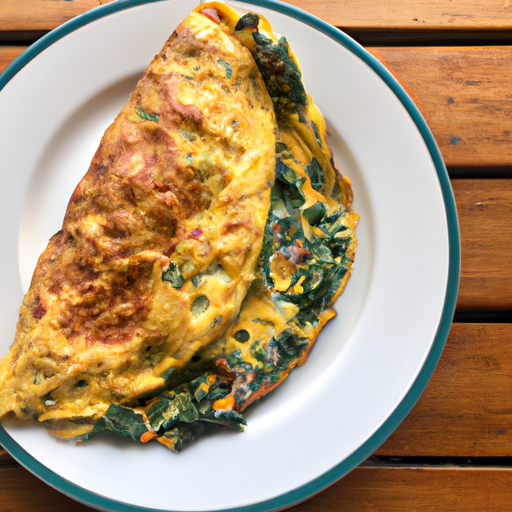 sausage spinach gouda omelette