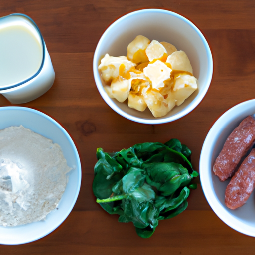 sausage spinach parmesan omelette ingredients