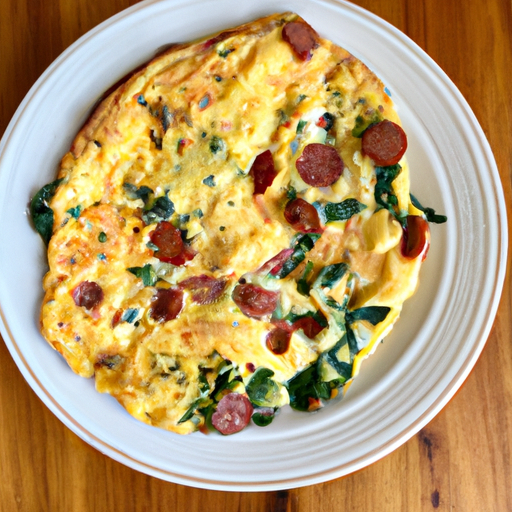 sausage spinach pepper jack omelette