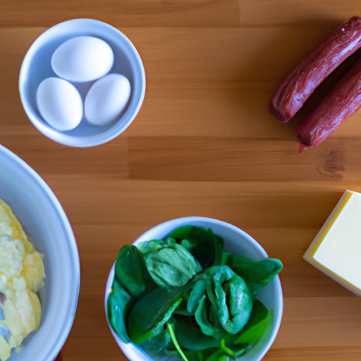 sausage spinach provolone omelette ingredients