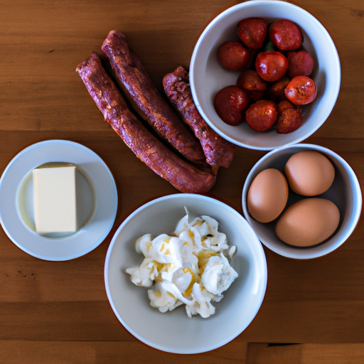 sausage tomato goat cheese omelette ingredients