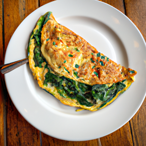 spinach brie omelette