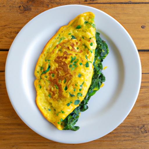spinach gouda omelette