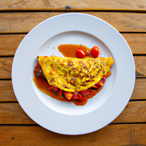 tomato goat cheese omelette